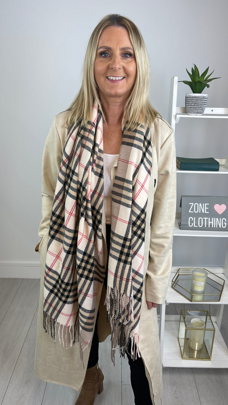 Roise - Small Check Print Scarf