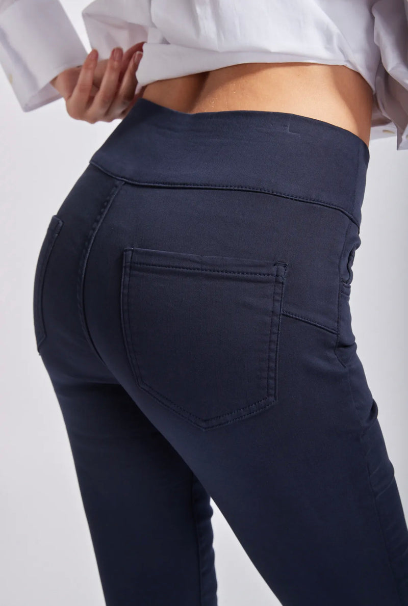 Lisa - Navy Stretch High Waist Jeans
