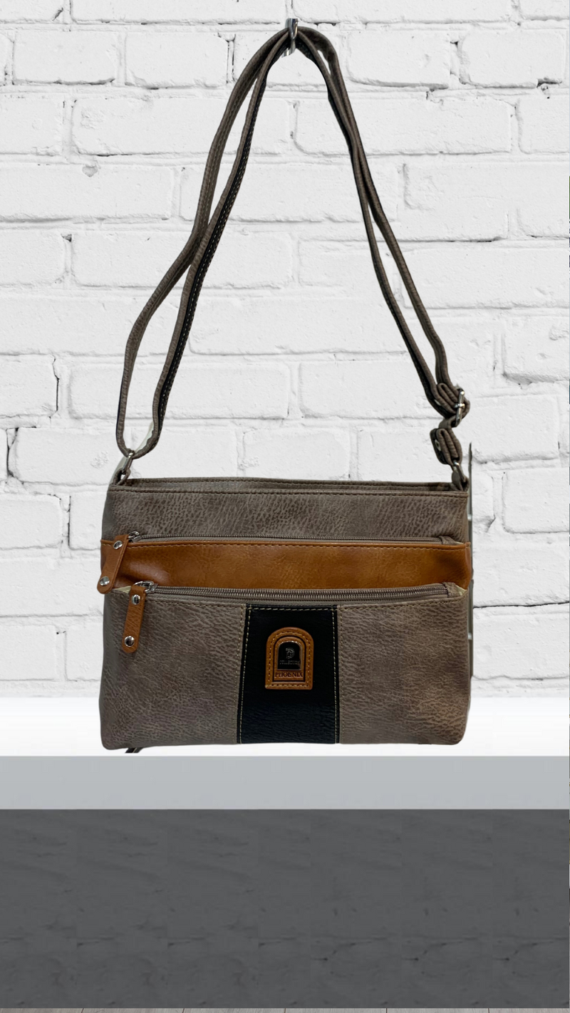 Allie - Taupe/Black Two Tone Bag
