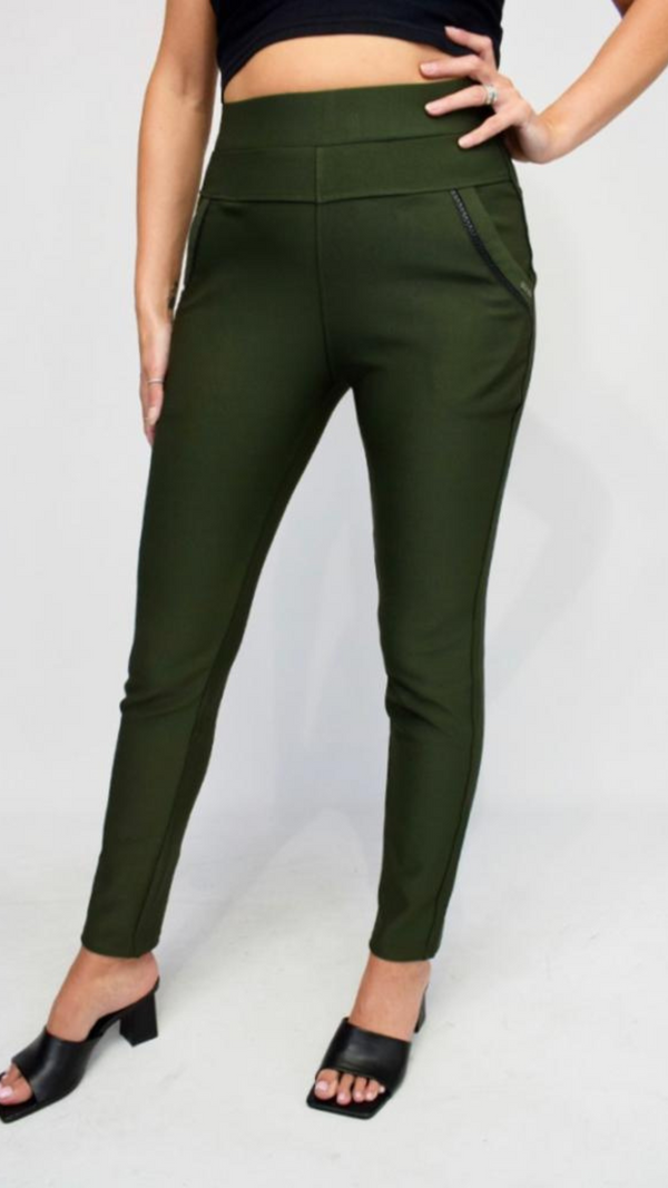 Ruth - Super Stretch Khaki High Waist Leggings