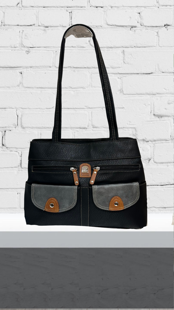 Becky - Black/Grey Two Toned Bag