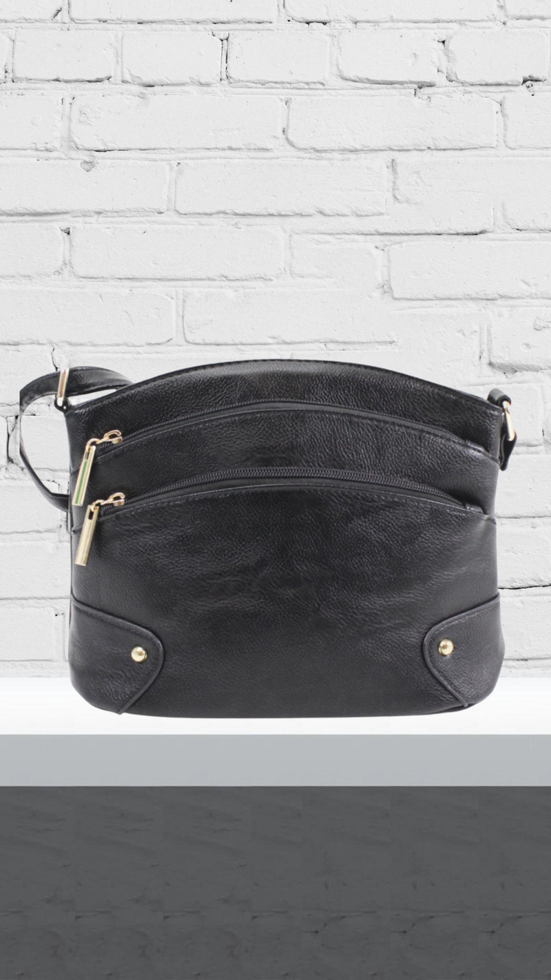 Louise Bag - Black Zip Bag